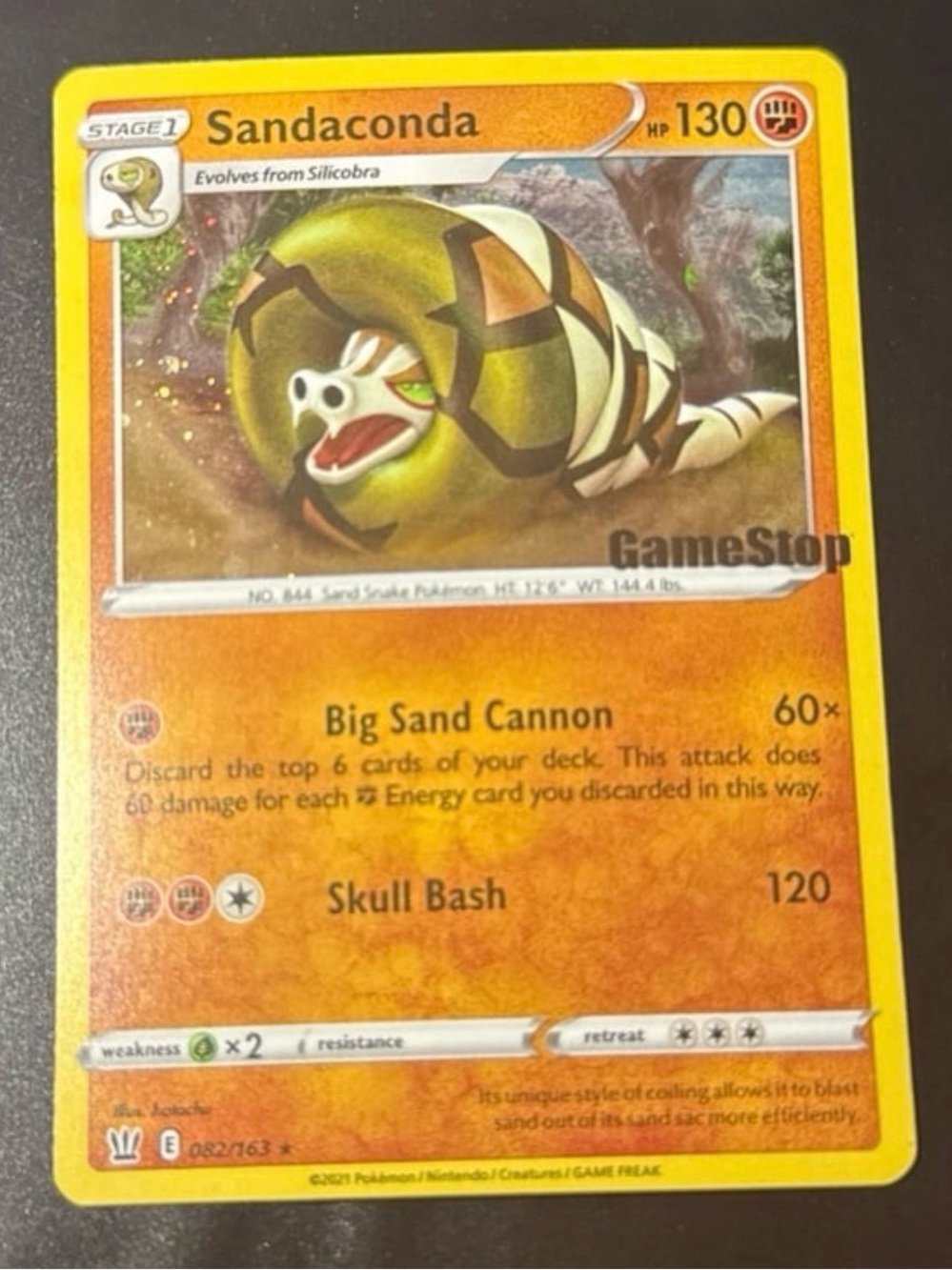 SandaConda 82/163GameStop Promo 2021 released HoloFoil rare stamped Nearmint NM